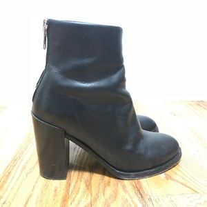 H&M Premium Quality black leather heel boot